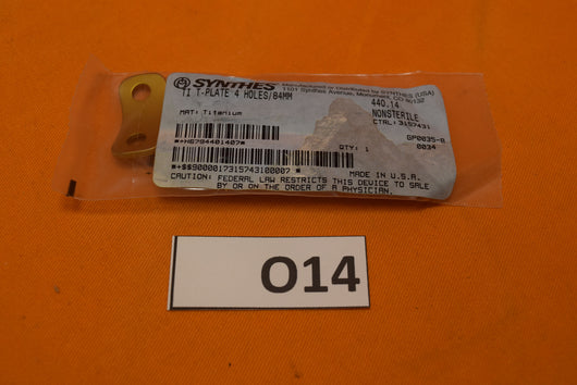 Synthes 440.14 Titanium T-Plate -NEW