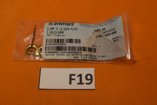 Synthes 423.55 Titanium LC-DCP Plate 3.5 x 64mm -NEW