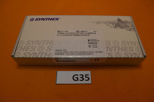 Synthes 241.264S 3.5mm LCP 5 Hole 90mm Humerus Plate -NEW