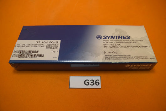 Synthes 02.104.004S 3.5mm LCP 4 Hole 122mm Humerus Plate -NEW