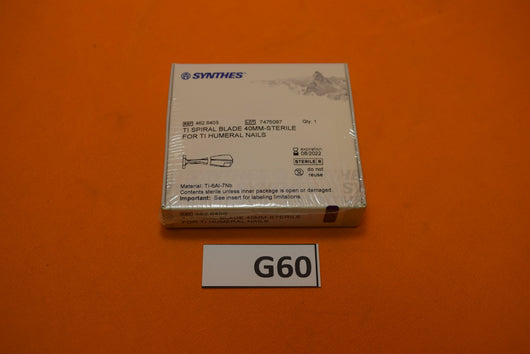 Synthes 462.640S Titanium Spiral Blade 40mm -NEW