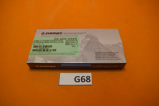 Synthes 04.005.534S Stardrive Locking Screw 5 x 44mm -NEW