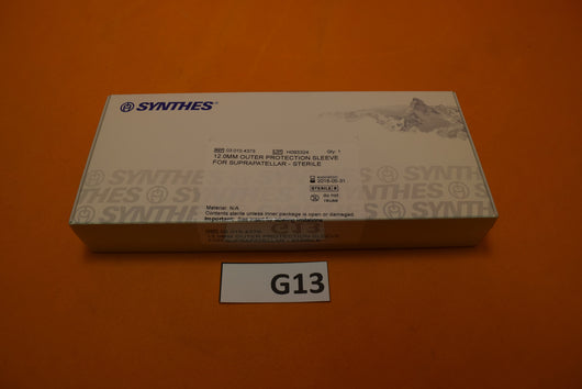 Synthes 03.010.437S 12mm Outer Protection Sleeve for Suprapatellar -NEW