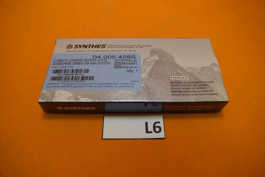 Synthes 04.005.428S T25 Stardrive Locking Screw 4 x 38mm -NEW