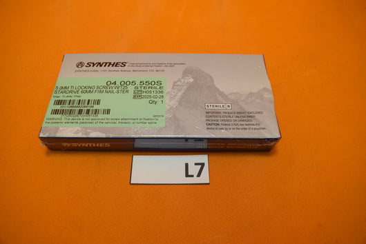 Synthes 04.005.550S T25 Stardrive Locking Screw 5 x 60mm -NEW