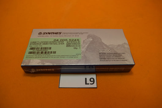 Synthes 04.005.524S T25 Stardrive Locking Screw 5 x 34mm -NEW