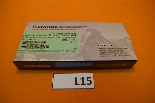Synthes 04.005.544S T25 Stardrive Locking Screw 5 x 54mm -NEW