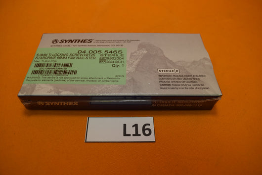 Synthes 04.005.546S T25 Stardrive Locking Screw 5 x 56mm -NEW