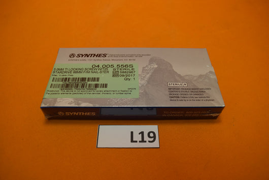 Synthes 04.005.556S T25 Stardrive Locking Screw 5 x 66mm -NEW