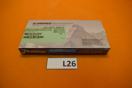 Synthes 04.005.580S T25 Stardrive Locking Screw 5 x 90mm -NEW