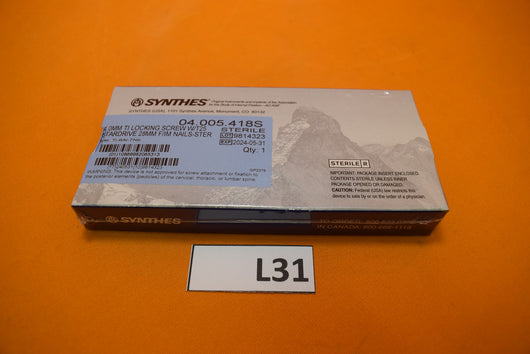Synthes 04.005.418S T25 Stardrive Locking Screw 4 x 28mm -NEW