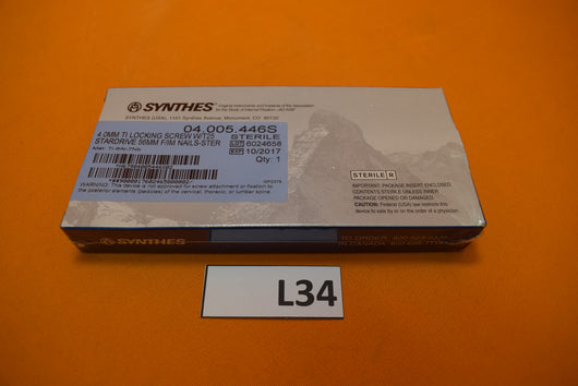 Synthes 04.005.446S T25 Stardrive Locking Screw 4 x 56mm -NEW