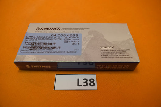 Synthes 04.005.456S T25 Stardrive Locking Screw 4 x 66mm -NEW