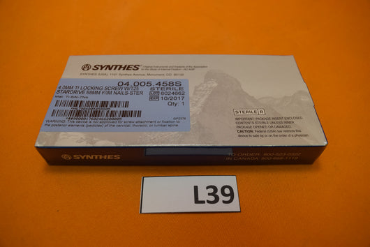 Synthes 04.005.458S T25 Stardrive Locking Screw 4 x 68mm -NEW