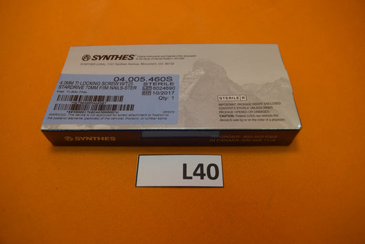 Synthes 04.005.460S T25 Stardrive Locking Screw 4 x 70mm -NEW