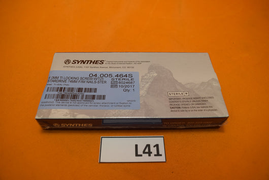 Synthes 04.005.464S T25 Stardrive Locking Screw 4 x 74mm -NEW