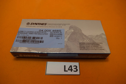Synthes 04.005.468S T25 Stardrive Locking Screw 4 x 78mm -NEW
