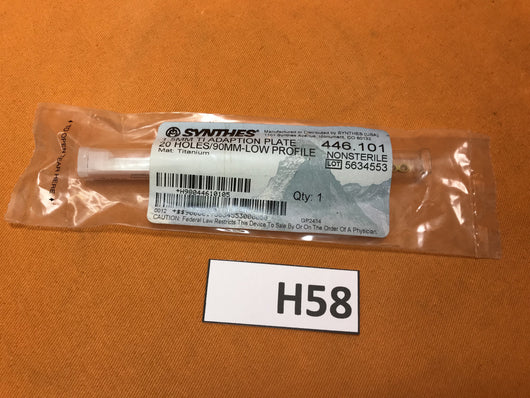 Synthes 446.101 Titanium Adaption Plate 1.5 x 90mm -NEW