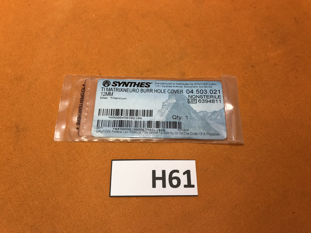 Synthes 04.503.021 Titanium Matrix Burr Hole Cover -NEW – Surgeon's Edge