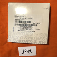 SYNTHES 498.800.01S  1.0MM TI CABLE WITH CRIMP 750MM -NEW