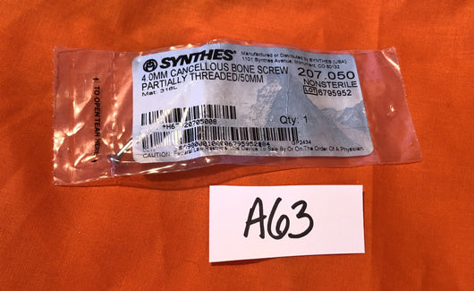 SYNTHES 207.050  4.0MM CANCELLOUS BONE SCREW-NEW