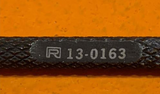 Richards Curved Knife, Straight, Round Knurled Handle, Ebony FInished, 13-0163