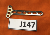 SYNTHES 241.161  3.5MM LCP T-PLATE 4 HOLE HEAD/6 HOLE SHAFT/78MM RIGHT ANGLE